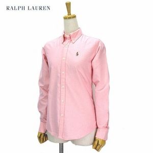 Ralph Lauren Womens Slim pink oxford long sleeve 4